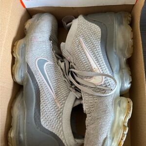 Nike Gray and Pink Air VaporMax Shoes